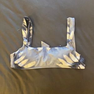 Blue and white bikini top from aerie